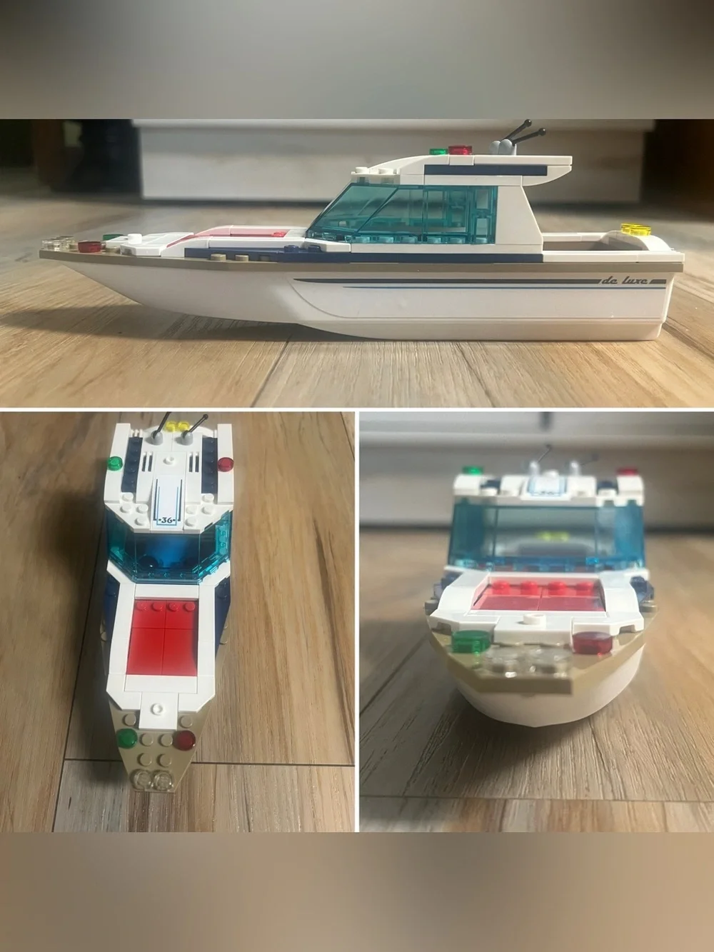 Lego City - Diving Yacht - Set 60221 - White Boat Hull With Tan Top